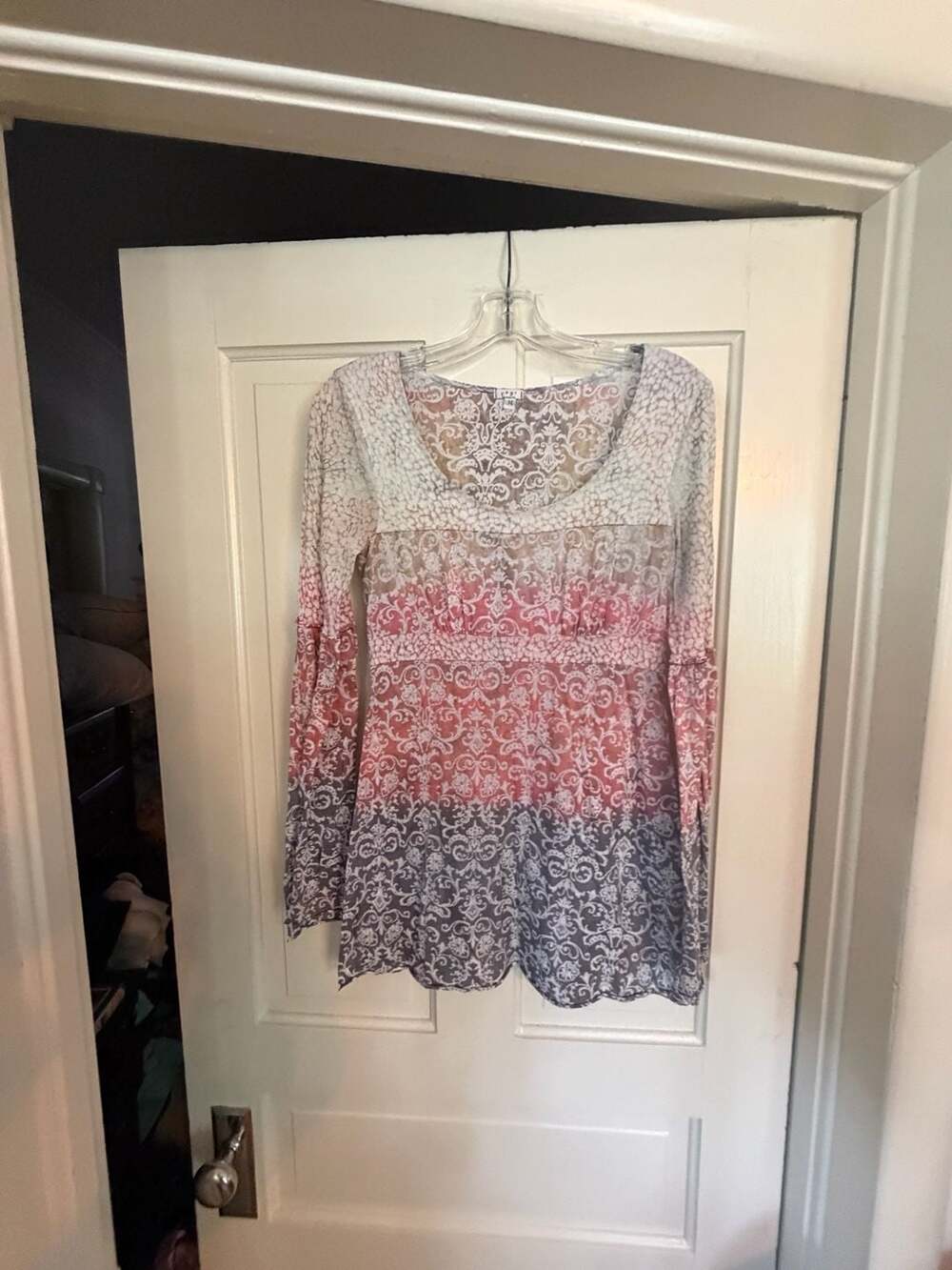 Yogi Women's Long Sleeve Ombre Print Tunic Top